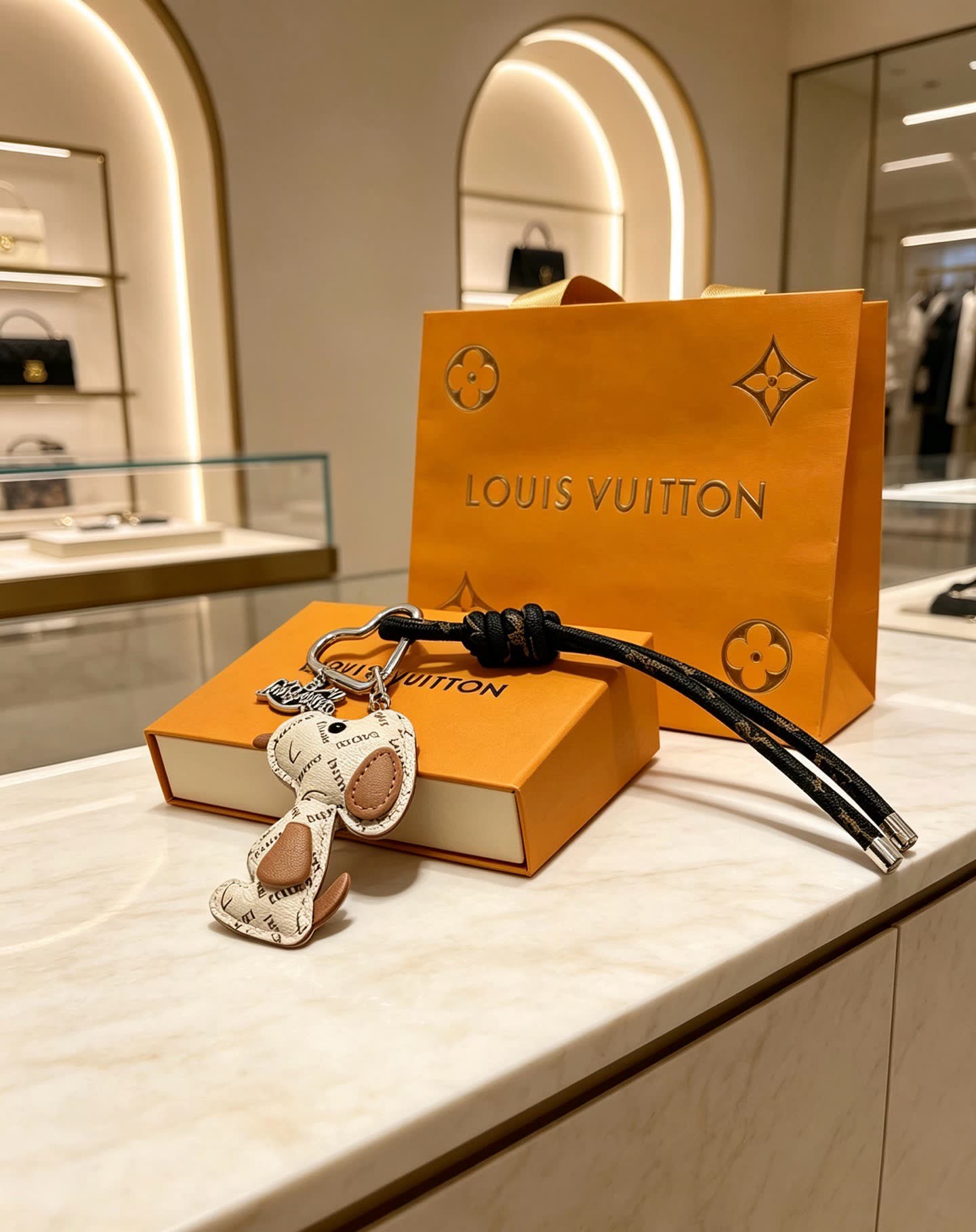 Louis Vuitton Monogram Dog Keychain Louis Vuitton Monogram Dog Keychain